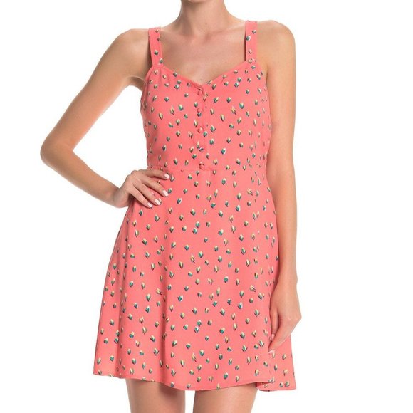 Abound V-Neck Front Button Fit & Flare Dress - Picture 5 of 5